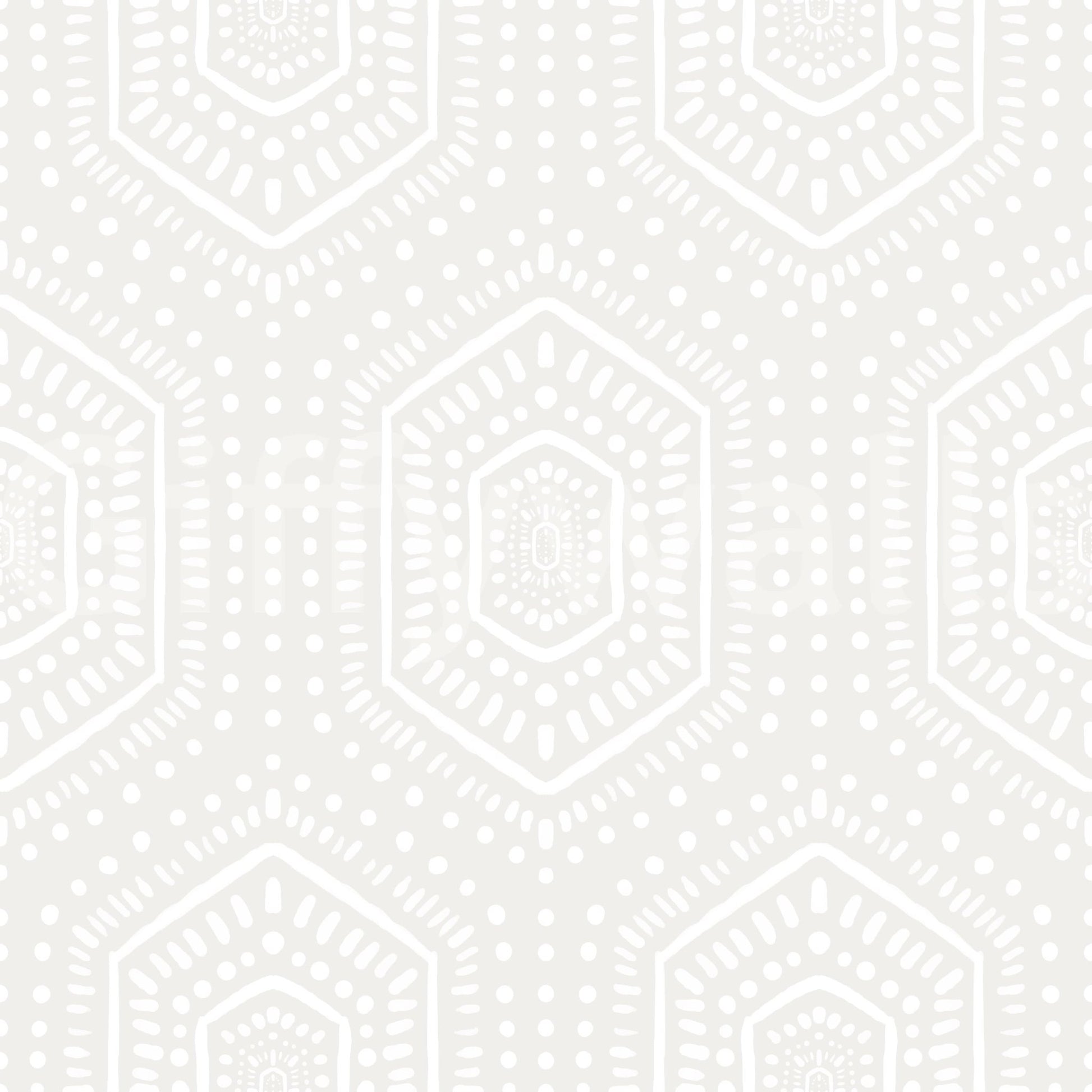 Patterned beige wallpaper mural for modern rustic rooms