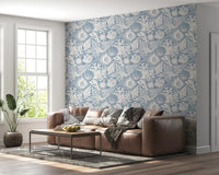 Marine line motifs anchor a master hallway with Boho Azure wallpaper.
⁠GD9547