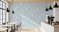 café feel coastal with light blue reef sketches on Boho Seashell wallpaper.
⁠GD9543