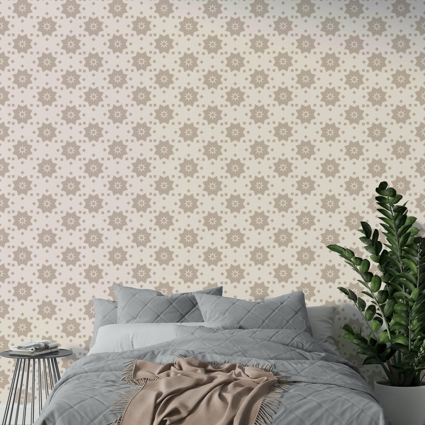 Hand-drawn star pattern wallpaper.
