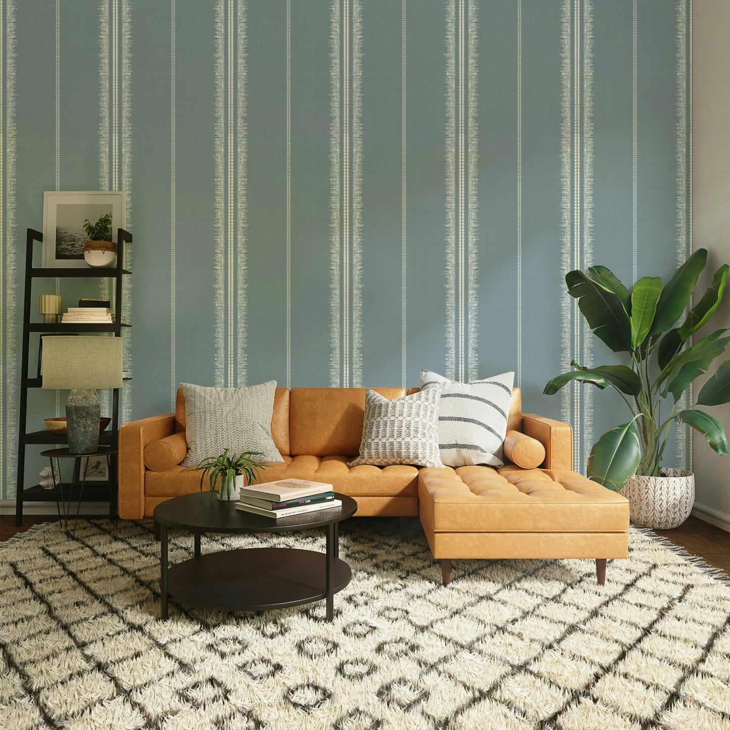 Boho Stripes Arona Wallpaper in soft pastel tones, GD2350