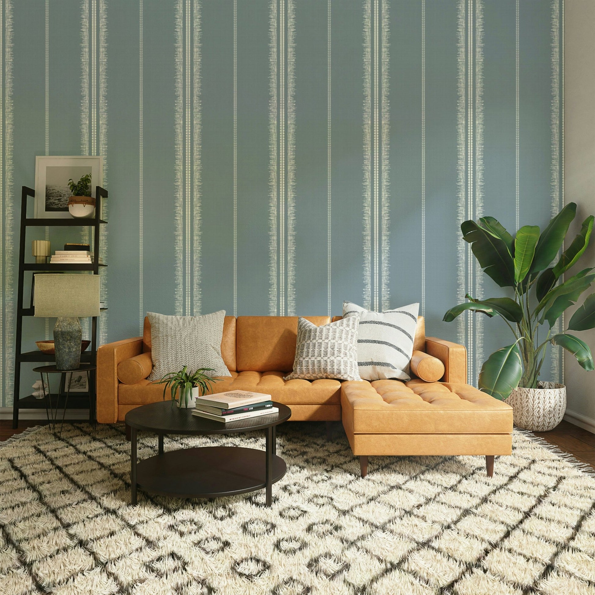 Boho Stripes Arona Wallpaper in soft pastel tones, GD2350