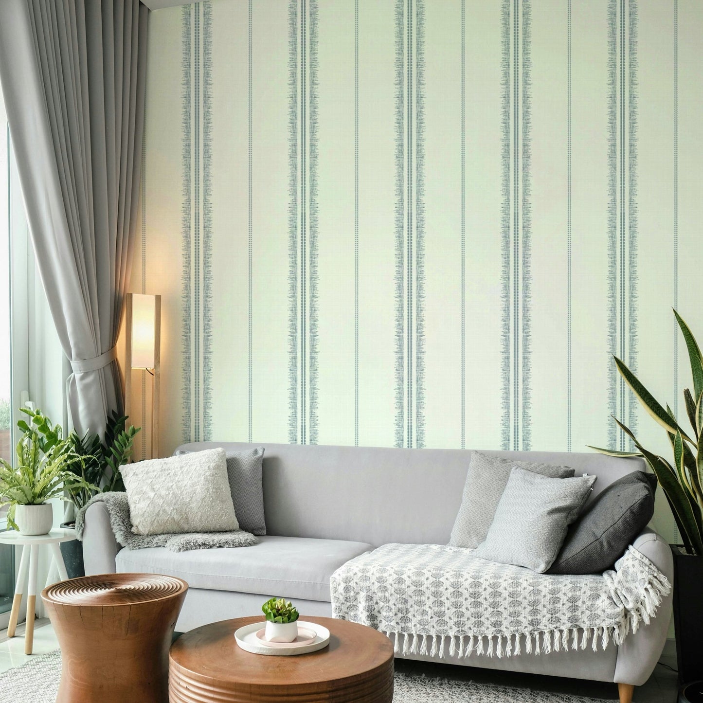 Boho decor wallpaper with easy pattern

