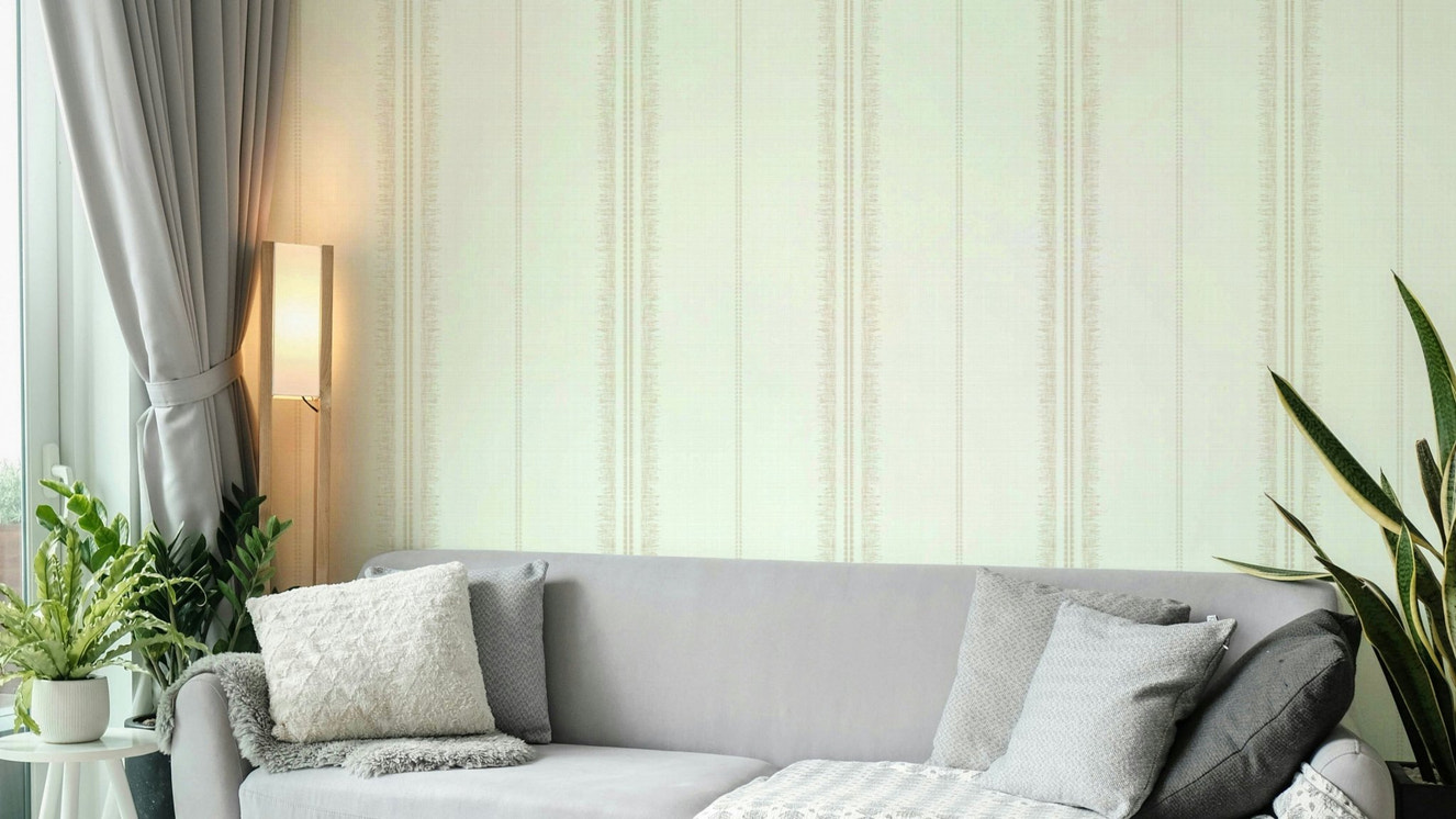 Boho Stripes Linen-Sand Wallpaper⁠