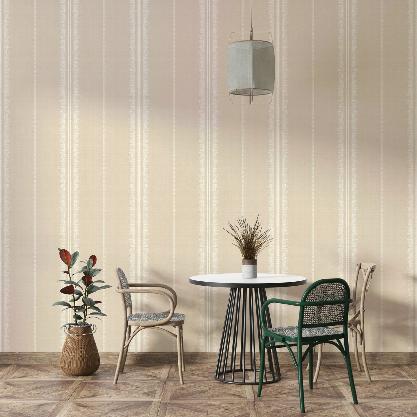 Neutral tones and textured stripes creating a calming effect, GD2349