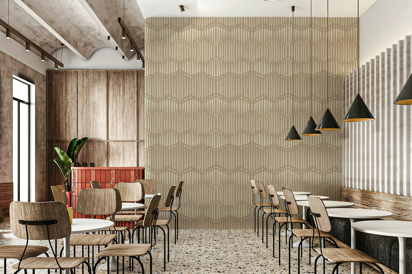 The design has a layered, artistic look with a sense of texture.

