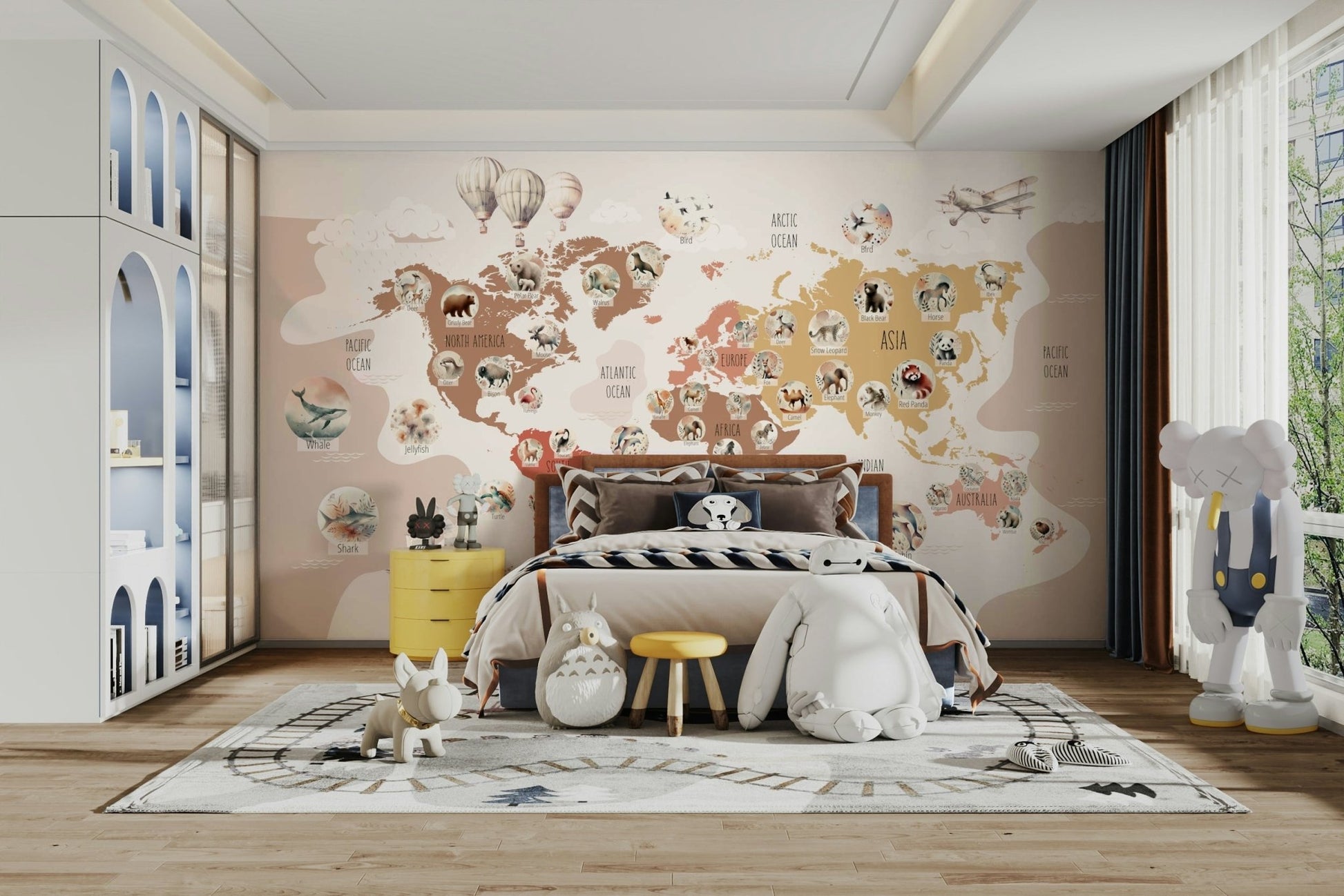 The wallpaper for walls being admired in a home.

