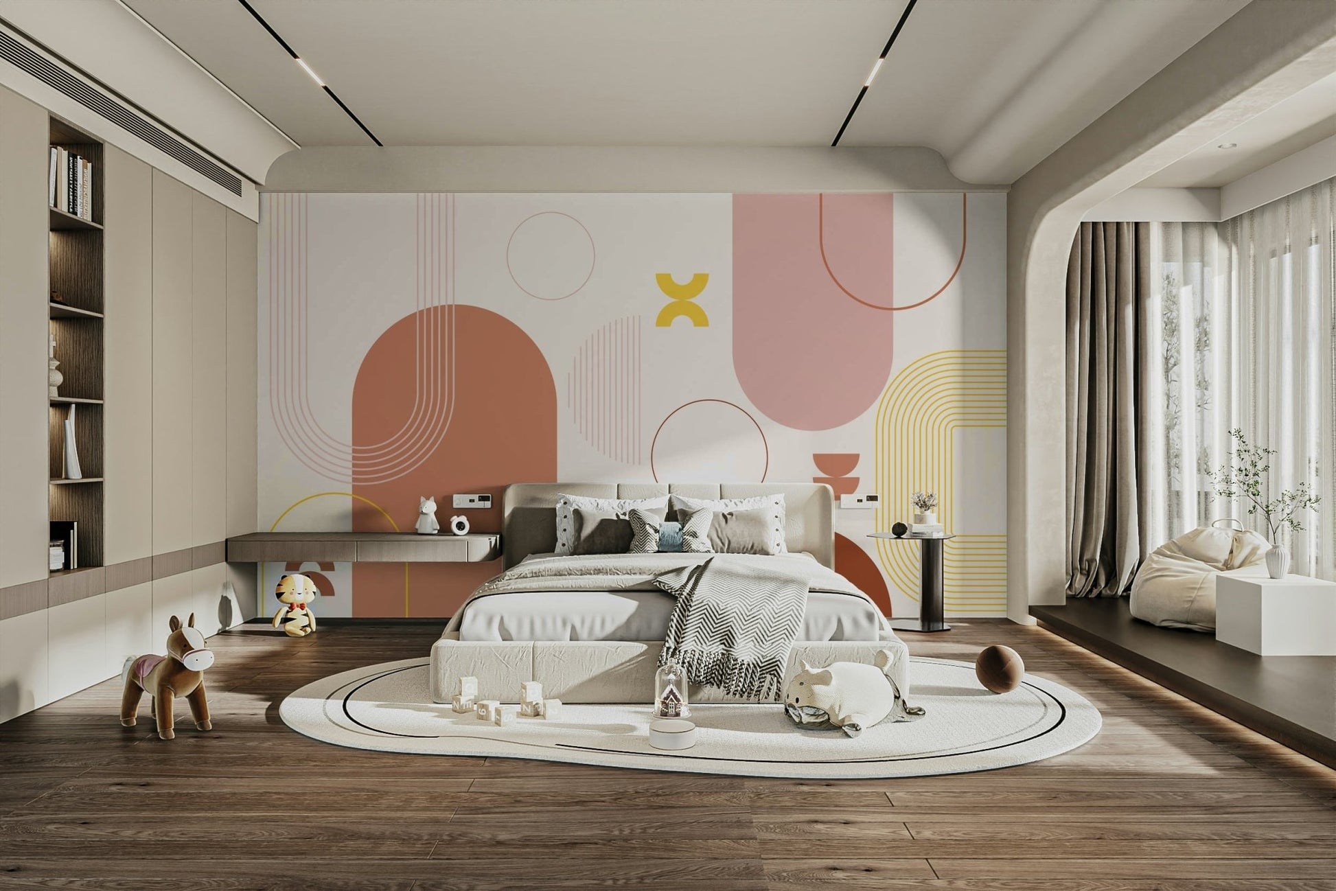 Clean lines and warm colors wallpaper

