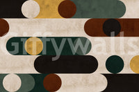 Modern geometric wallpaper with structured design

