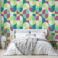 Bold geometric tile pattern.

