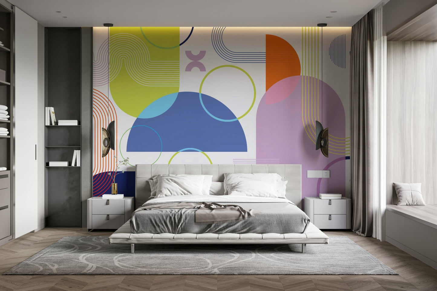Strong lines and vibrant colors wallpaper texture

