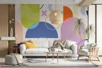 Bedroom accent wall with sharp design

