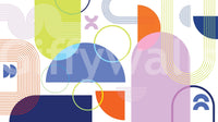 Bold shapes wallpaper for walls close-up

