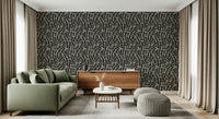 A serene abstract pattern wall mural featuring distinct lines., GD5310