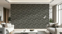 A contemplative strong line wallpaper mural for a feature wall., GD5310