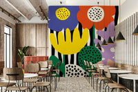 Creative studio featuring Bold Matisse Bloom mural, GD2140