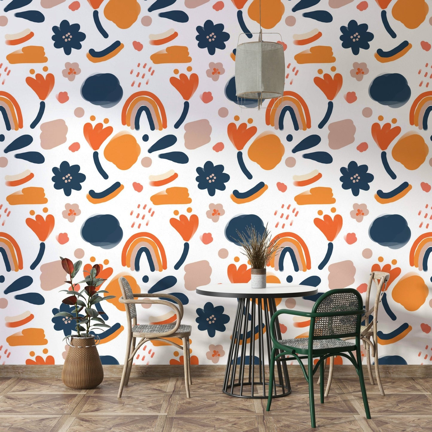 Vintage floral design with a bold retro twist, GD1812