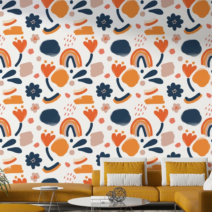 Bright and bold floral wallpaper for bold interiors, GD1812