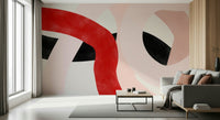 A contemplative dramatic design wallpaper mural for a feature wall.