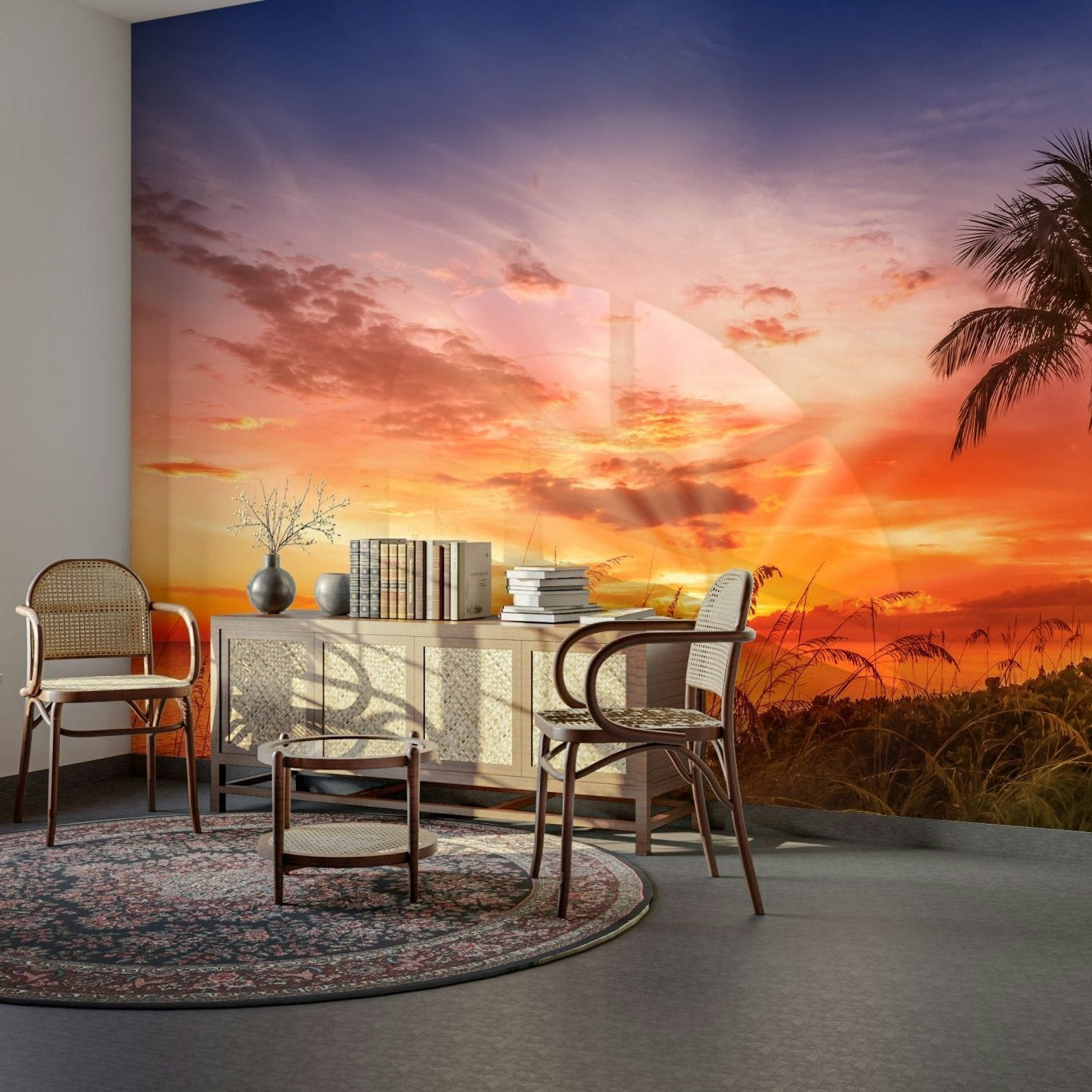 Coastal mural showing Bonita Beach with dreamy skies., GD1486