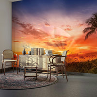Coastal mural showing Bonita Beach with dreamy skies., GD1486