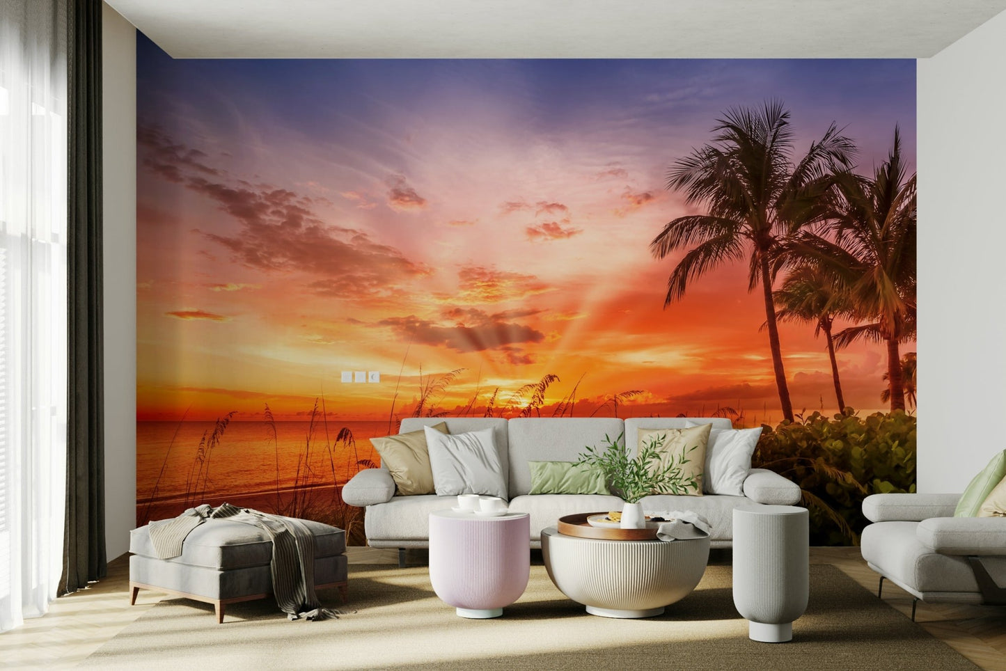 Peaceful mural capturing Bonita Beach at dusk., GD1486