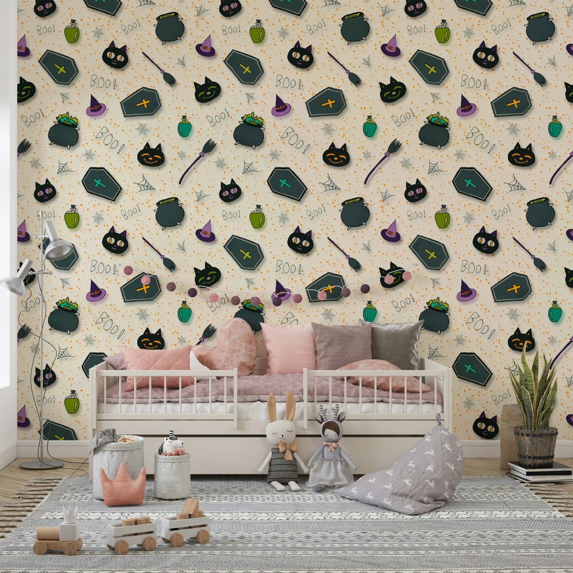 Boo! Halloween Fun Pearl eerie wallpaper for walls