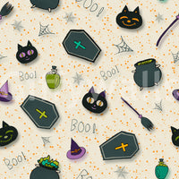 Boo! Halloween Fun Pearl witch wall mural
