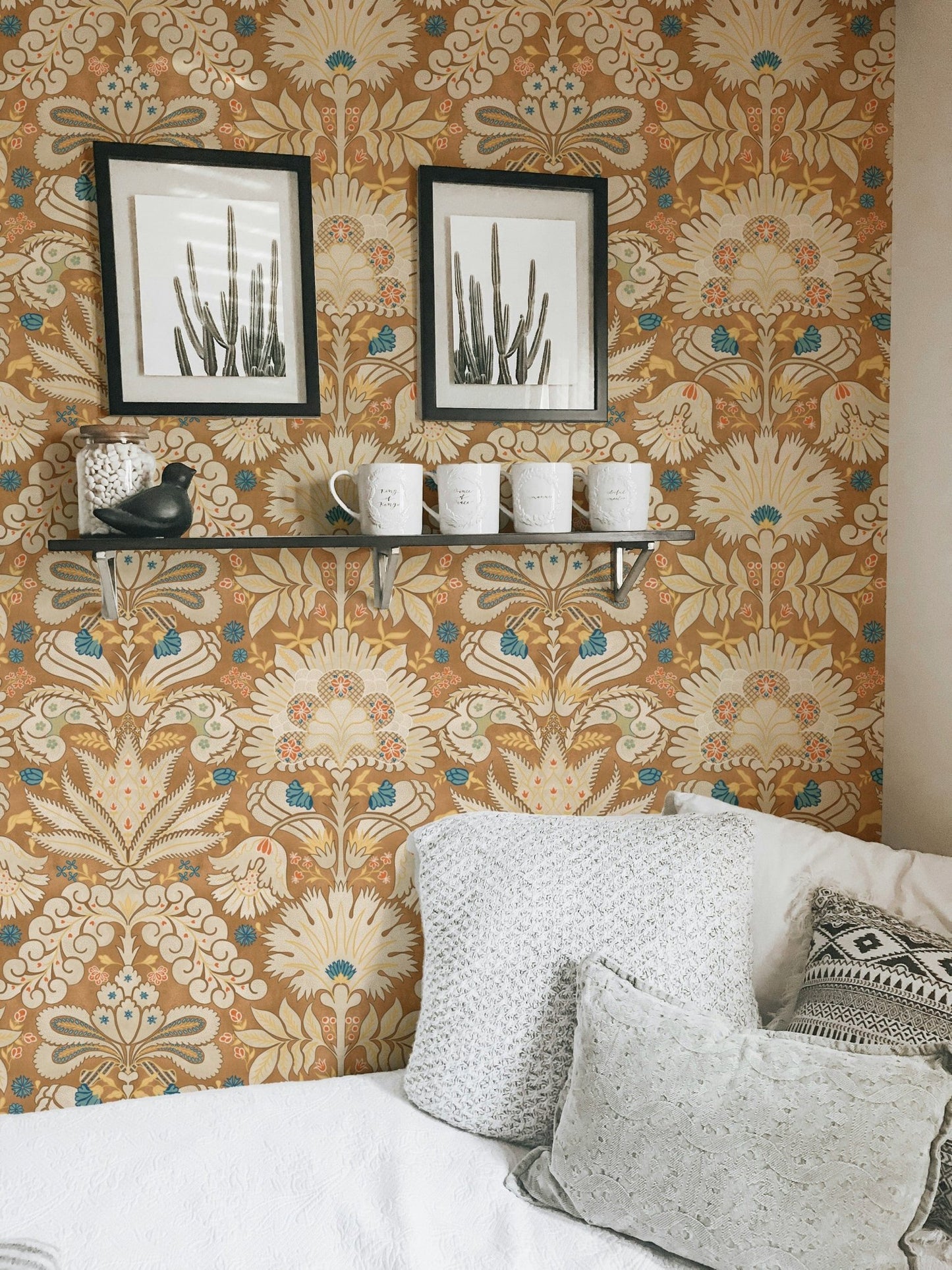 Botanic Damask Cream Rust