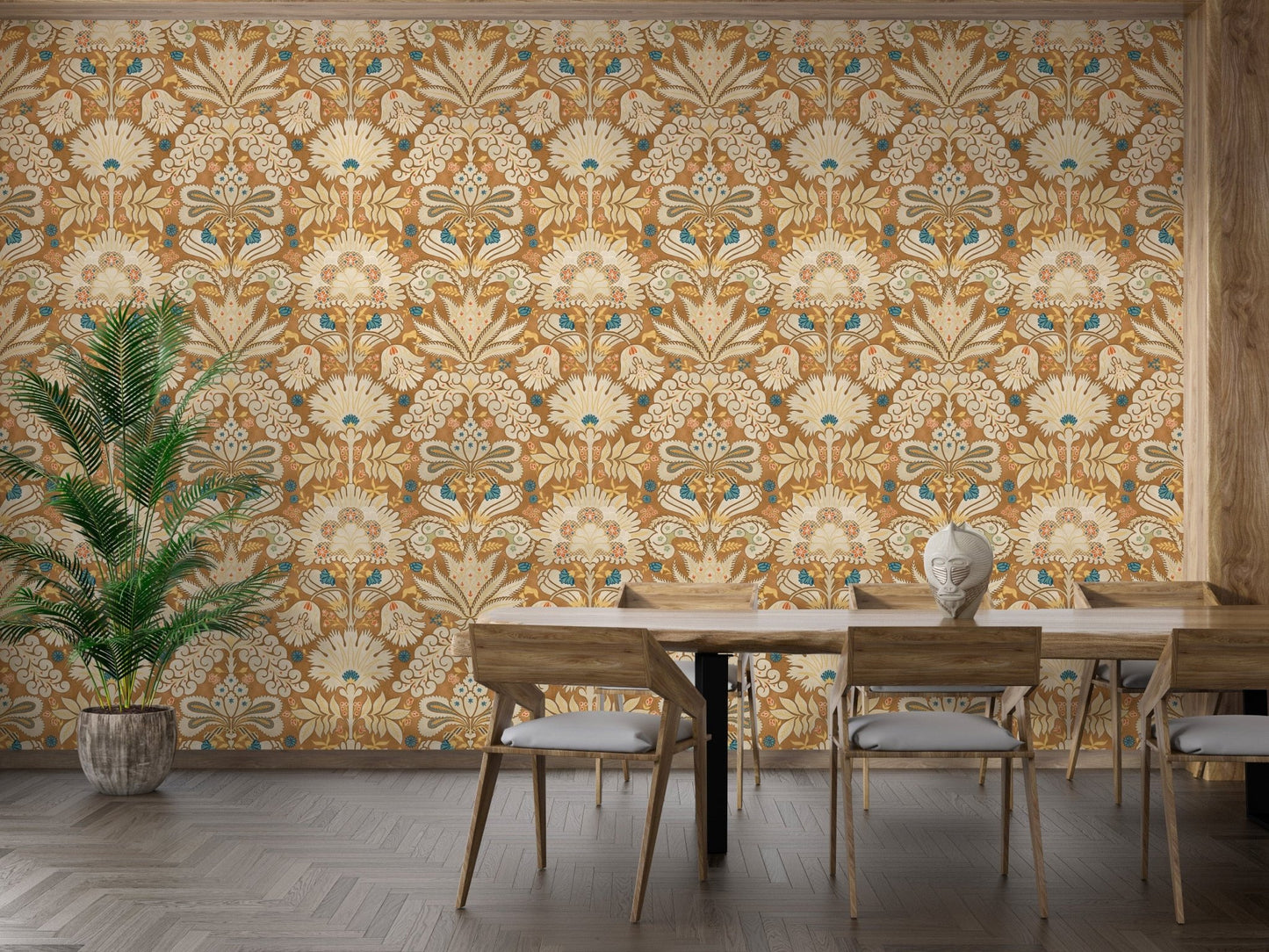 Botanic Damask Cream Rust