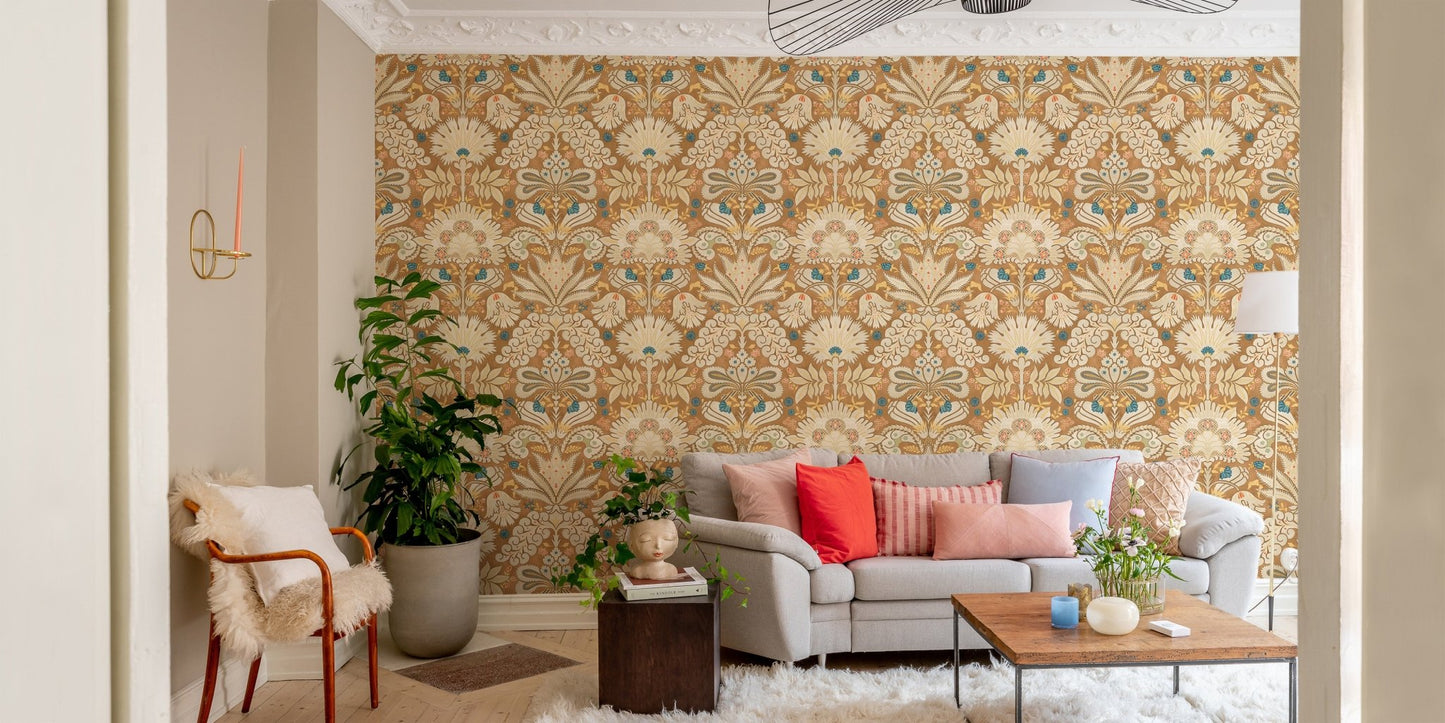 Botanic Damask Cream Rust