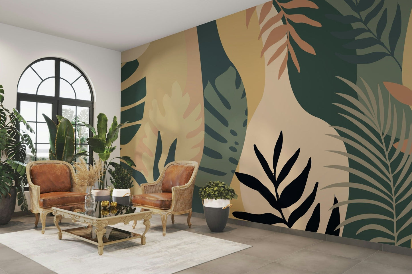 The colors are soft and gentle, with a muted, beige palette.

