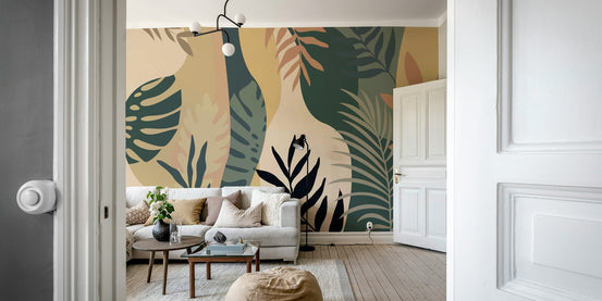 A peaceful wall mural with a natural, botanical design. GD4160

