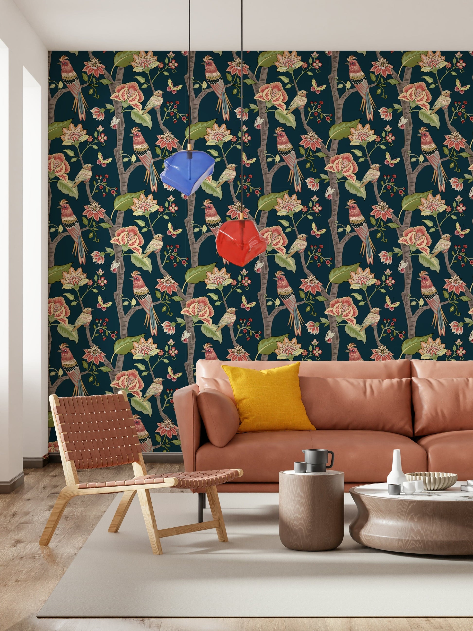 Wondrous Botanical Birds pattern, a delightful ornate textile.