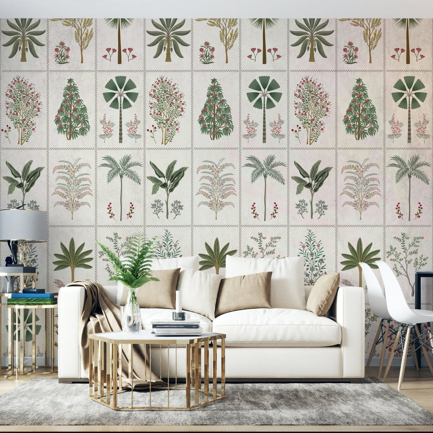 The image features various plant elements, such as leaves and stems.
