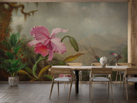 Pink Flower Wallpaper Mural - Giffywalls A492