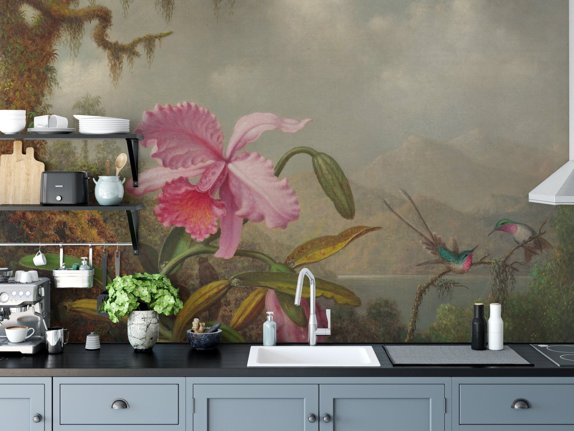 Elegant Pink Flower Wall Mural A492
