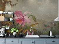 Elegant Pink Flower Wall Mural A492
