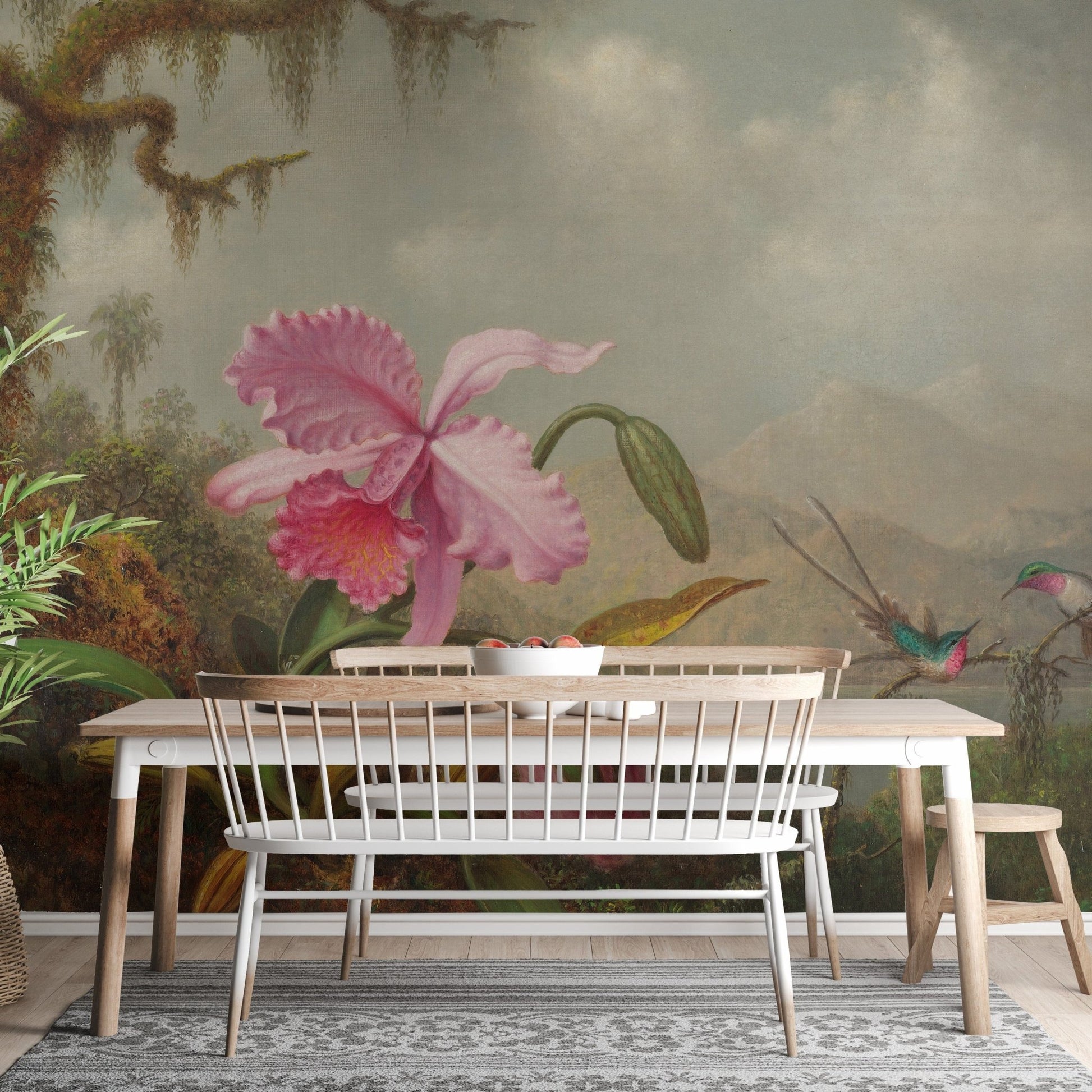 Soft Pink Floral Wallpaper A492

