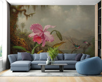 Pink Flower Wallpaper Mural - Giffywalls A492