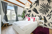 A beautiful modern art wall mural of plant shapes., GD5103