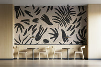A beautiful botanical cutout wallpaper mural for a modern home., GD5103