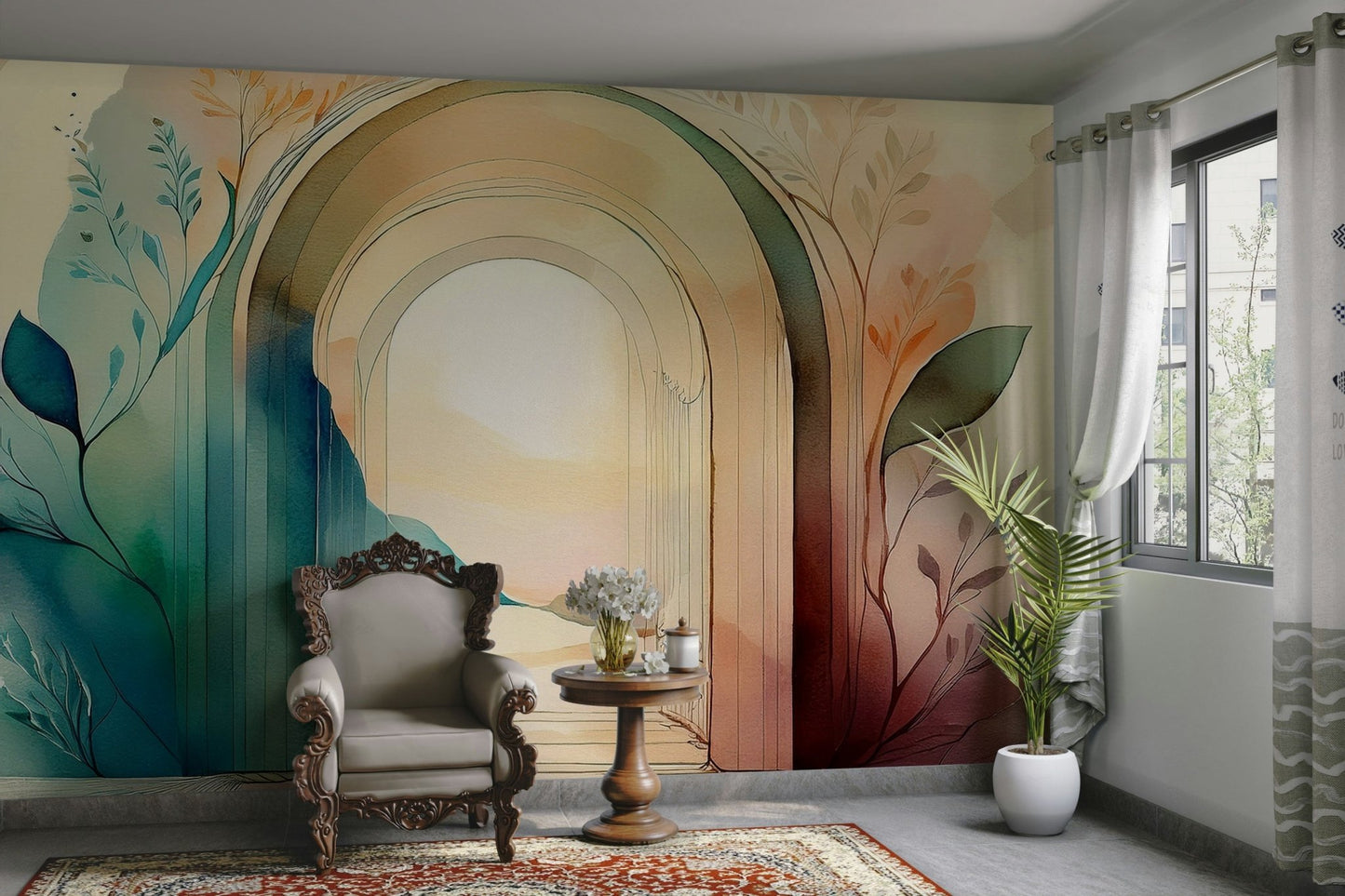 Botanical Dream Arches  Wall Mural