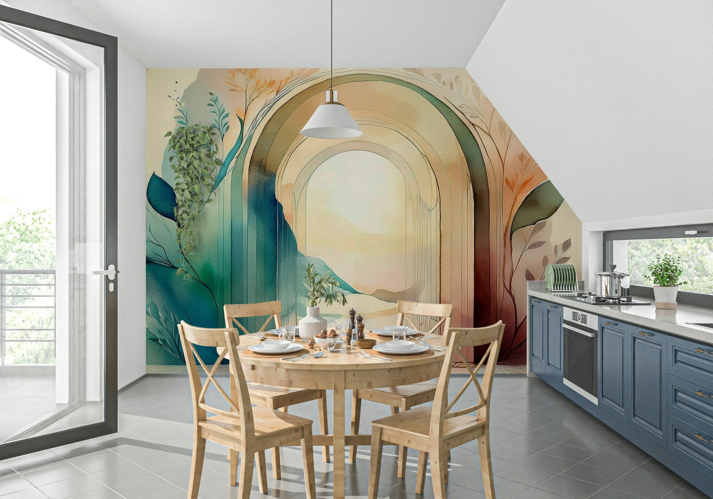 Botanical Dream Arches  Wall Mural