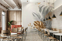 Classic interior with Botanical Elegance mural wall

