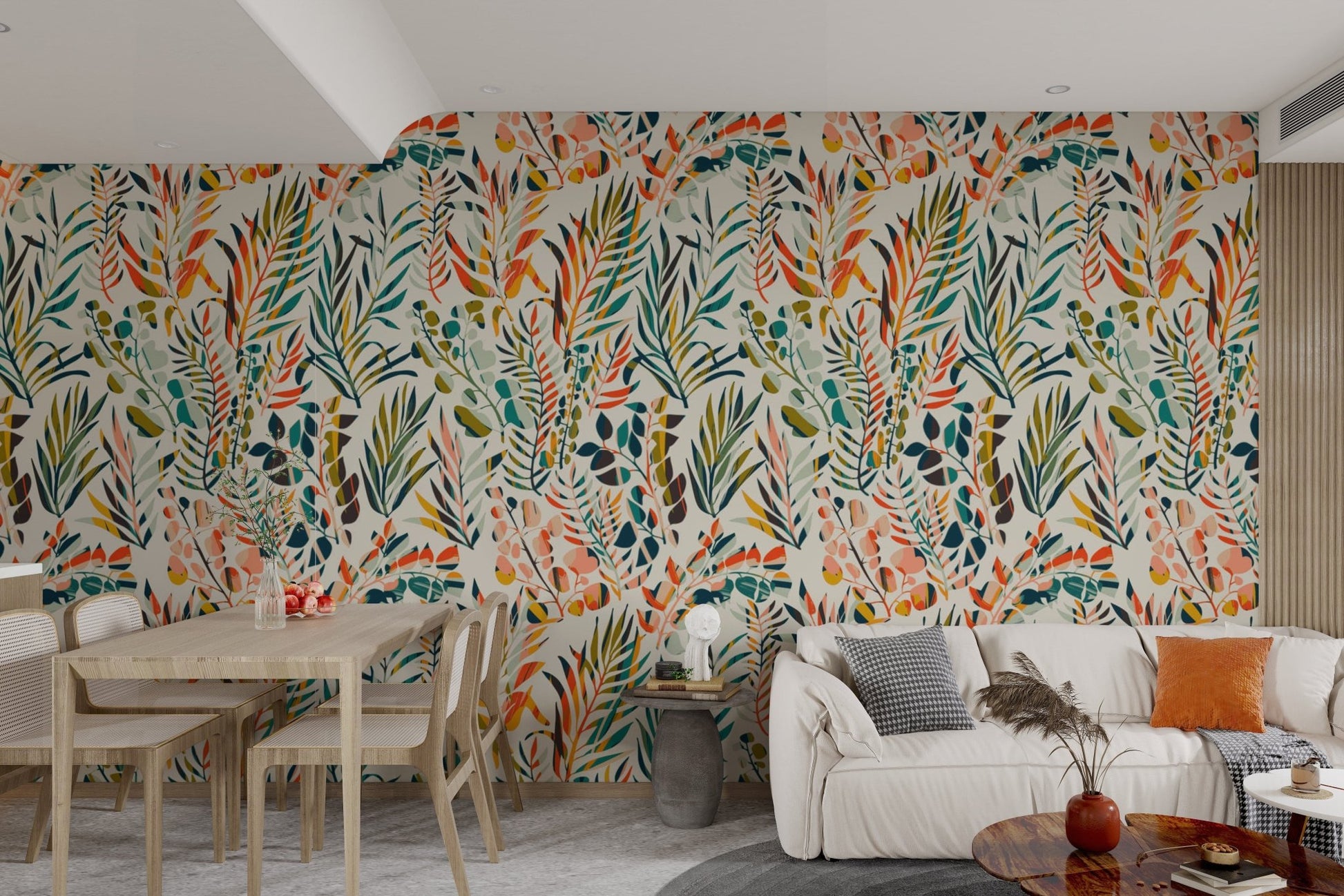 Botanical Fiesta Wallpaper Mural - Giffywalls