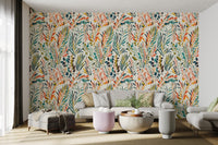Botanical Fiesta Wallpaper Mural - Giffywalls