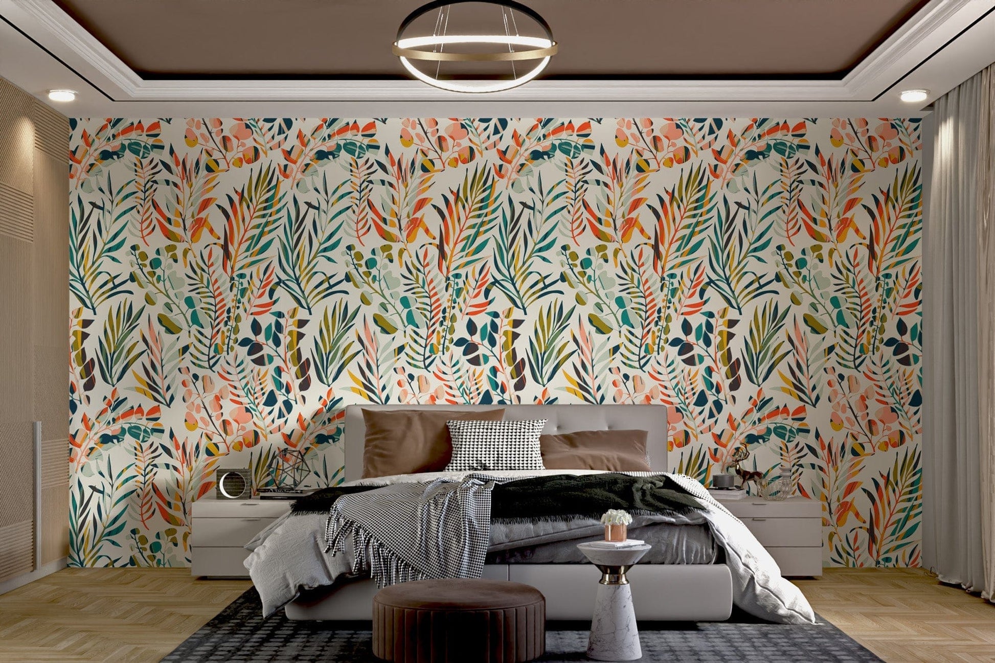 Botanical Fiesta Wallpaper Mural - Giffywalls