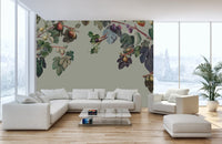 Lush Botanical Fig Garden Wall Mural design
