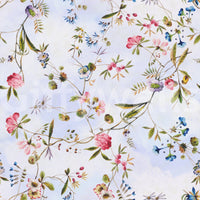 Floral wallpaper featuring vibrant green botanical patterns

